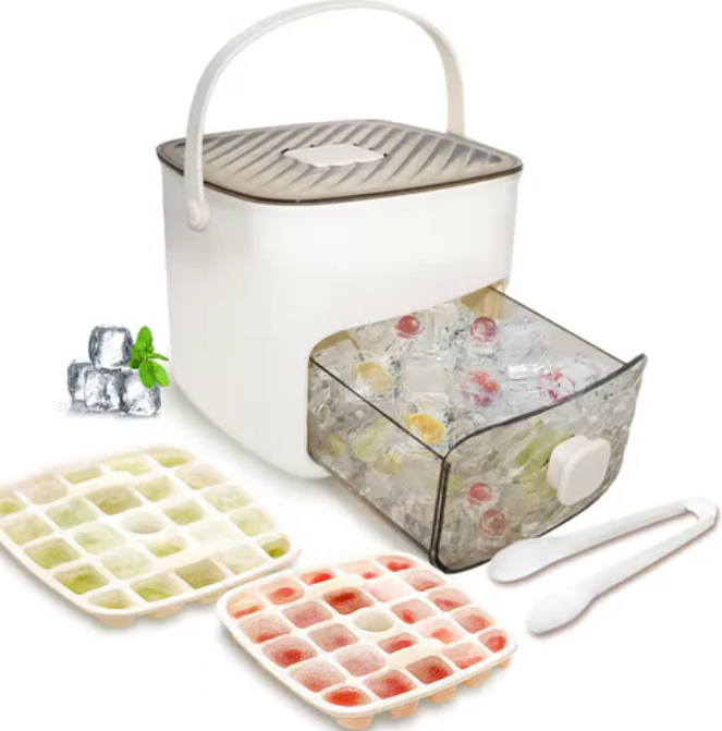🔥Summer Special Offer 50% Discount🧊Portable ice maker with lid and storage box (48 ice cubes)
