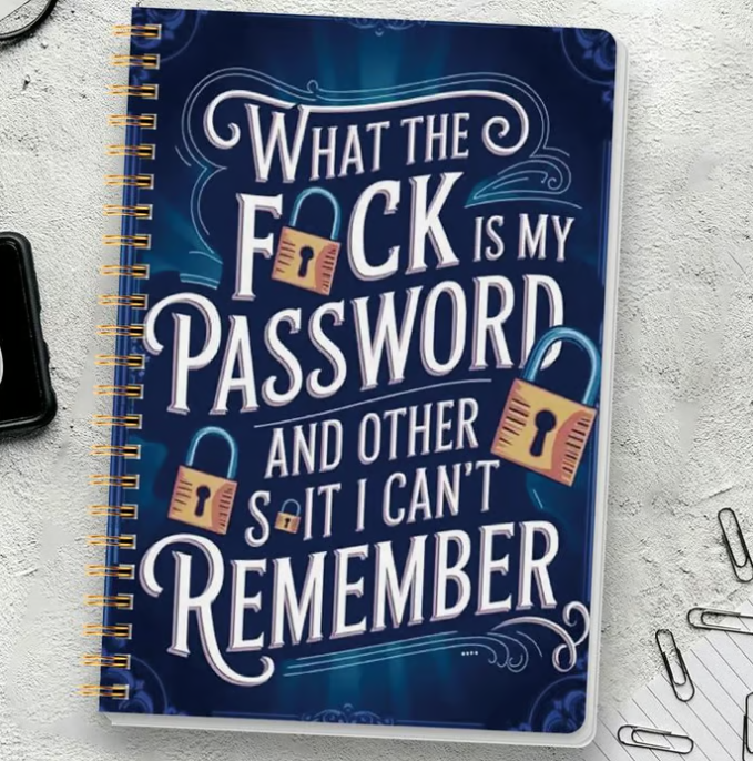 Final 4H Sale | 49% Discount📅 Funny Spiral Password Notebook, Equipped with Lock Icons & Interesting Security Lines