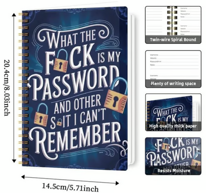 Final 4H Sale | 49% Discount📅 Funny Spiral Password Notebook, Equipped with Lock Icons & Interesting Security Lines