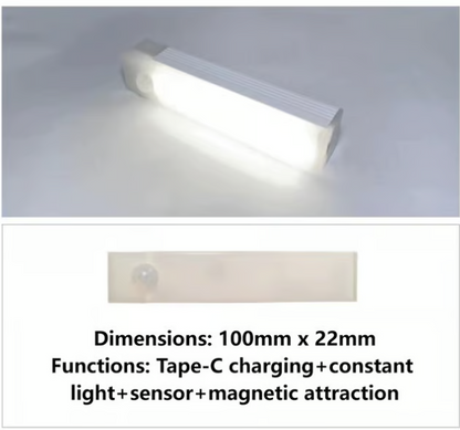 Smart Sensor LED Lights, Punch-Free Magnetic Design Rechargeable Wall Lamp