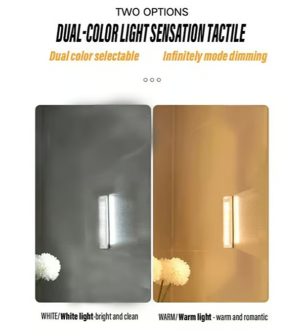 Smart Sensor LED Lights, Punch-Free Magnetic Design Rechargeable Wall Lamp