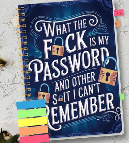 Final 4H Sale | 49% Discount📅 Funny Spiral Password Notebook, Equipped with Lock Icons & Interesting Security Lines