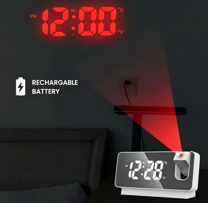 LED Digital Projection Alarm Clock Electronic Alarm Clock ⏰