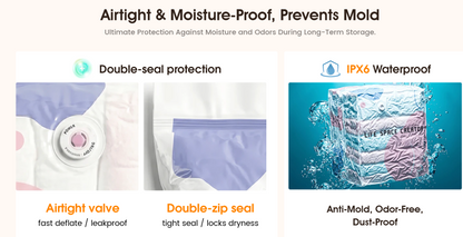 💨No-Pump 3D Vacuum Storage Bags