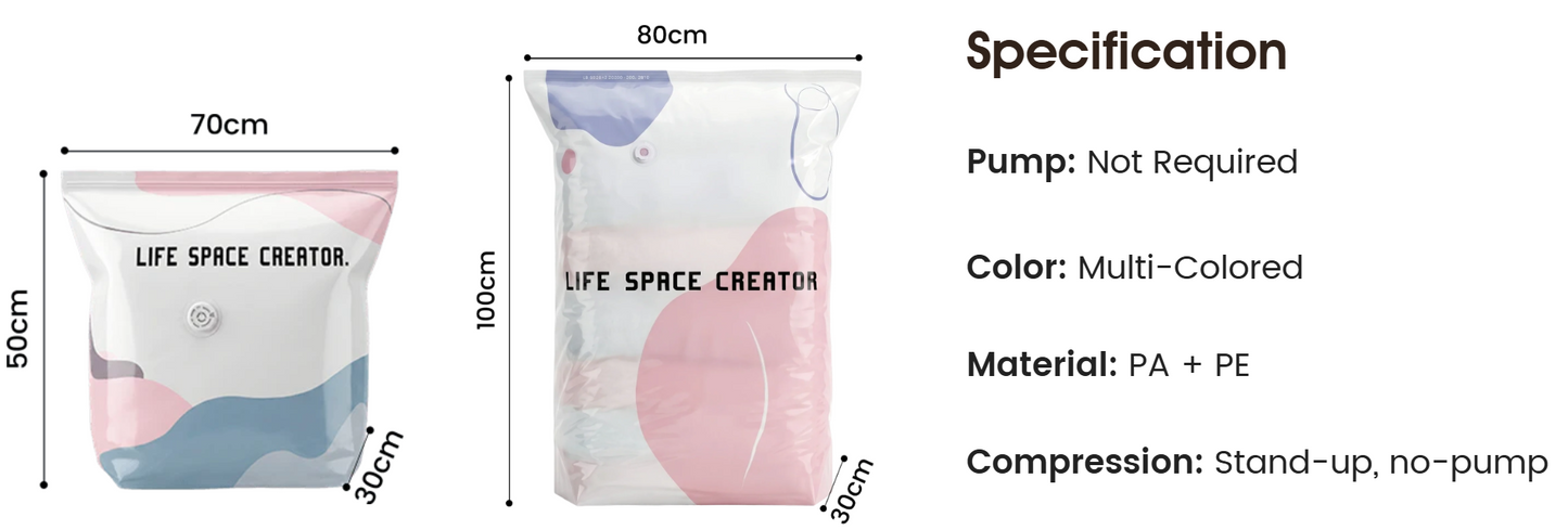 💨No-Pump 3D Vacuum Storage Bags