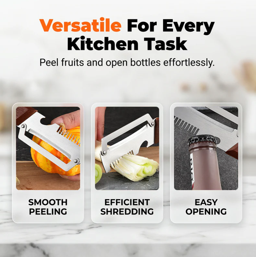 🎁3-in-1 Scallion Shredder & Peeler Kitchen Tool