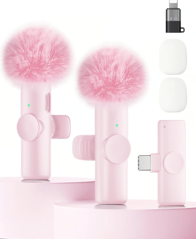 🏆Dual Wireless Lavalier Microphones (iPhone/Android)