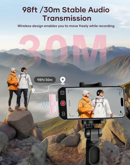 🏆Dual Wireless Lavalier Microphones (iPhone/Android)