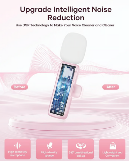 🏆Dual Wireless Lavalier Microphones (iPhone/Android)