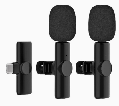 🏆Dual Wireless Lavalier Microphones (iPhone/Android)