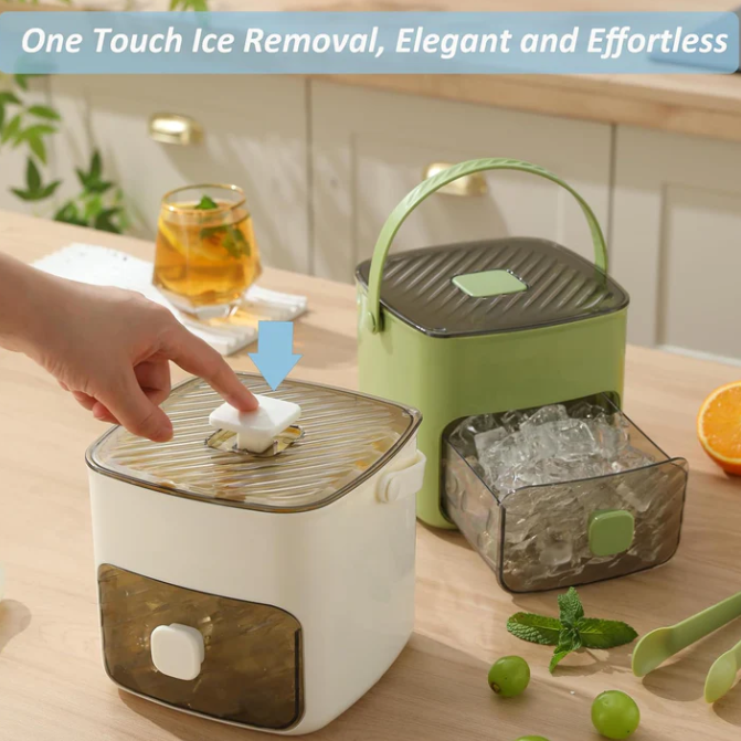 🔥Summer Special Offer 50% Discount🧊Portable ice maker with lid and storage box (48 ice cubes)