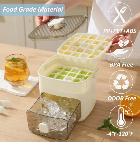 🔥Summer Special Offer 50% Discount🧊Portable ice maker with lid and storage box (48 ice cubes)