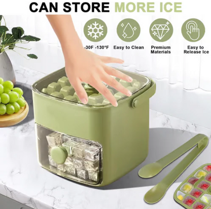 🔥Summer Special Offer 50% Discount🧊Portable ice maker with lid and storage box (48 ice cubes)