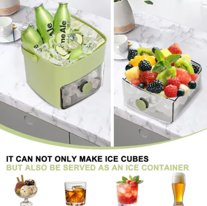 🔥Summer Special Offer 50% Discount🧊Portable ice maker with lid and storage box (48 ice cubes)