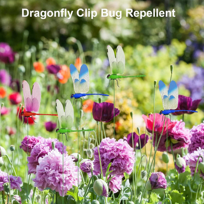 Nature's Defender: 3D Lifelike Dragonfly Deterrent Clips - 12pcs Per Pack