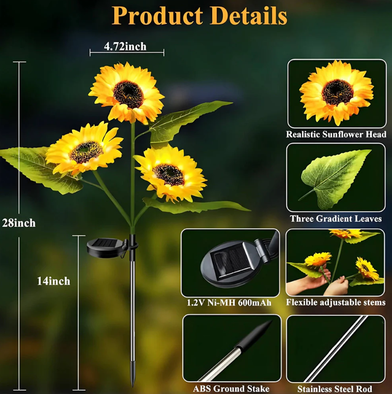 🌻Solar Sunflower LED Lights🌻