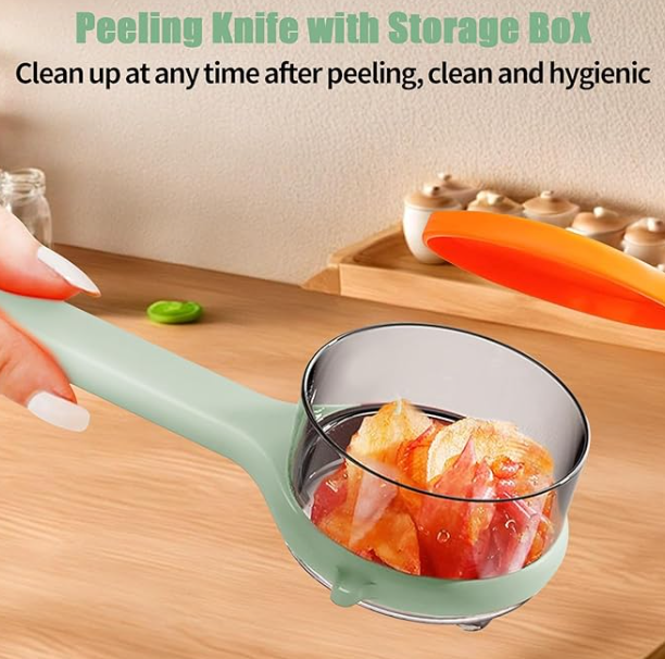 Peeling Knife with Container Box | Peel Like a Pro 🍎🥕 – Easy & Safe Every Time