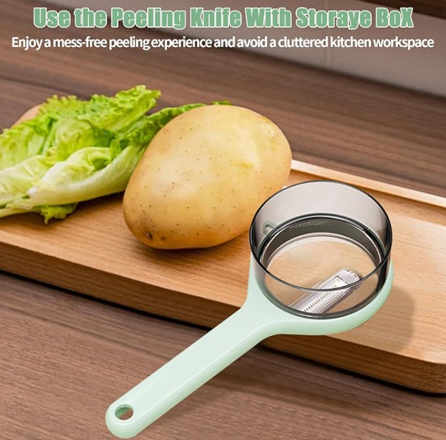 Peeling Knife with Container Box | Peel Like a Pro 🍎🥕 – Easy & Safe Every Time