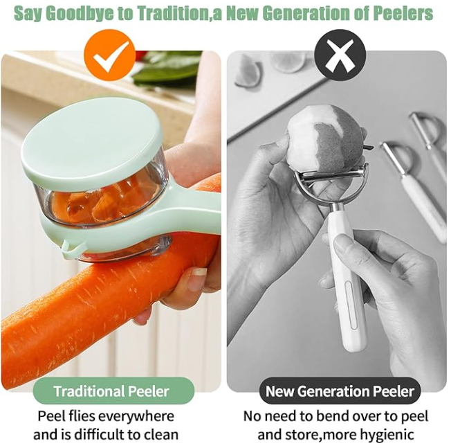 Peeling Knife with Container Box | Peel Like a Pro 🍎🥕 – Easy & Safe Every Time