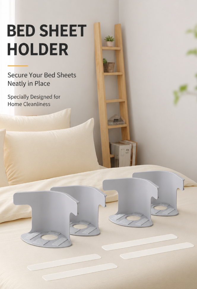 🏠Bedsheet Holder with Strip - Pack of 4 Holders