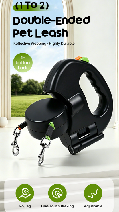 🐾Correa para Mascotas Extensibles | Double Dog Leash = Stress-Free Walks🐕🐕