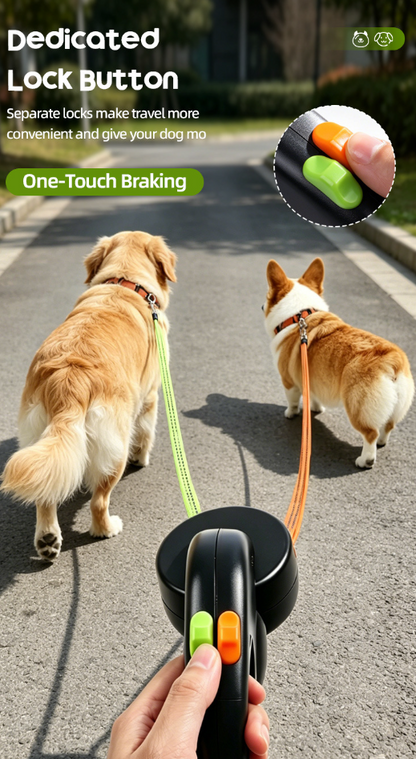 🐾Correa para Mascotas Extensibles | Double Dog Leash = Stress-Free Walks🐕🐕
