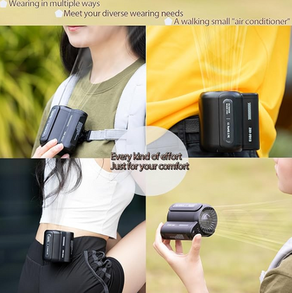 Mini Waist Fan,Portable Fan,3 Speeds Strong Airflow Wearable Personal Clip Fans | Stay Cool Anywhere ❄️