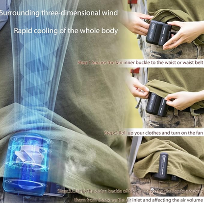 Mini Waist Fan,Portable Fan,3 Speeds Strong Airflow Wearable Personal Clip Fans | Stay Cool Anywhere ❄️