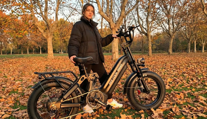 Foldable Fat Tire Electric Bike with Full Suspension, Long Range & FREE Cargo Trailer