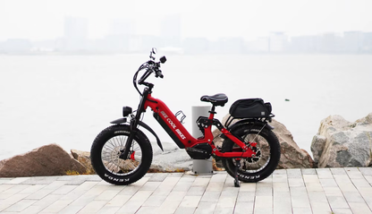 Foldable Fat Tire Electric Bike with Full Suspension, Long Range & FREE Cargo Trailer