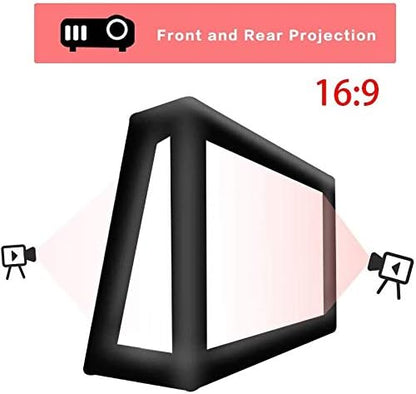 33' Huge Inflatable Movie Screen Outdoor Incl Blower - Seamless Front and Rear Projection - Portable Blow Up Projector Screen for Churches, Grand Parties, Backyard Pool Fun(33 feet)