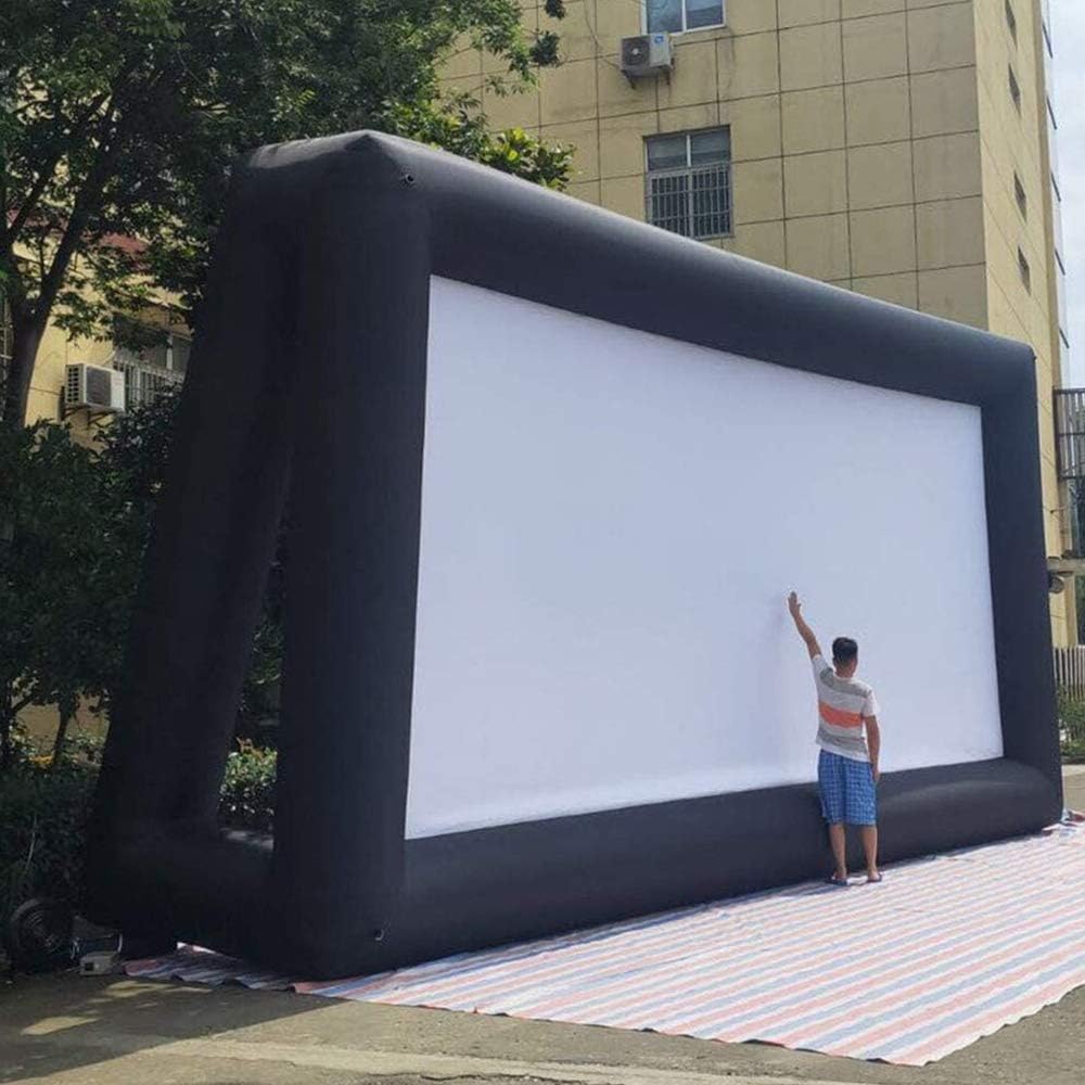33' Huge Inflatable Movie Screen Outdoor Incl Blower - Seamless Front and Rear Projection - Portable Blow Up Projector Screen for Churches, Grand Parties, Backyard Pool Fun(33 feet)