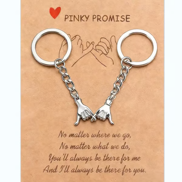 ✨Valentine's Day Limited Offer🎁-2PCS Pinky Promise Matching Keychains💘