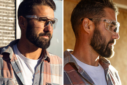 Future Tech Sunglasses: VAPOR CLEAR Frame Photochromic Lens Z87+