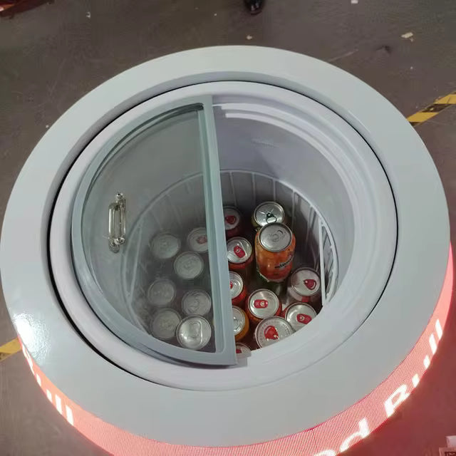 Creative Can Shaped Refrigerator Beverage Cooler with WiFi APP Control P1.86 P2 P2.5 Advertising Promotion LED Display Screen