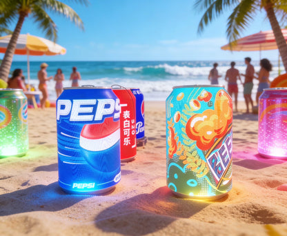 Creative Can Shaped Refrigerator Beverage Cooler with WiFi APP Control P1.86 P2 P2.5 Advertising Promotion LED Display Screen