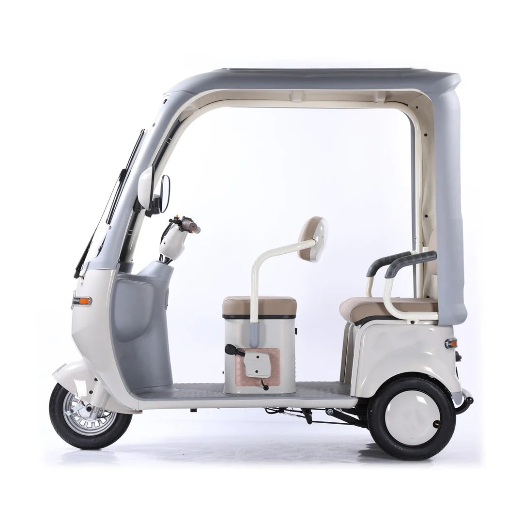 Megawheels Electric Scooter Tricycle 60 V Urban Roof Back Enclosed for 3 Passengers