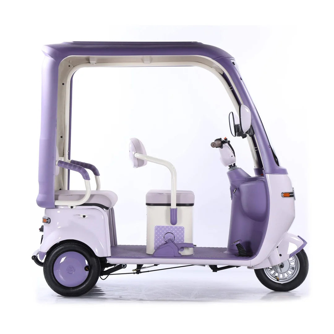 Megawheels Electric Scooter Tricycle 60 V Urban Roof Back Enclosed for 3 Passengers