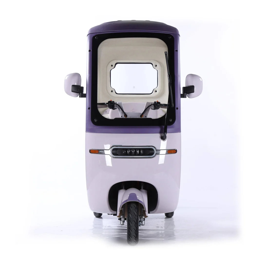 Megawheels Electric Scooter Tricycle 60 V Urban Roof Back Enclosed for 3 Passengers