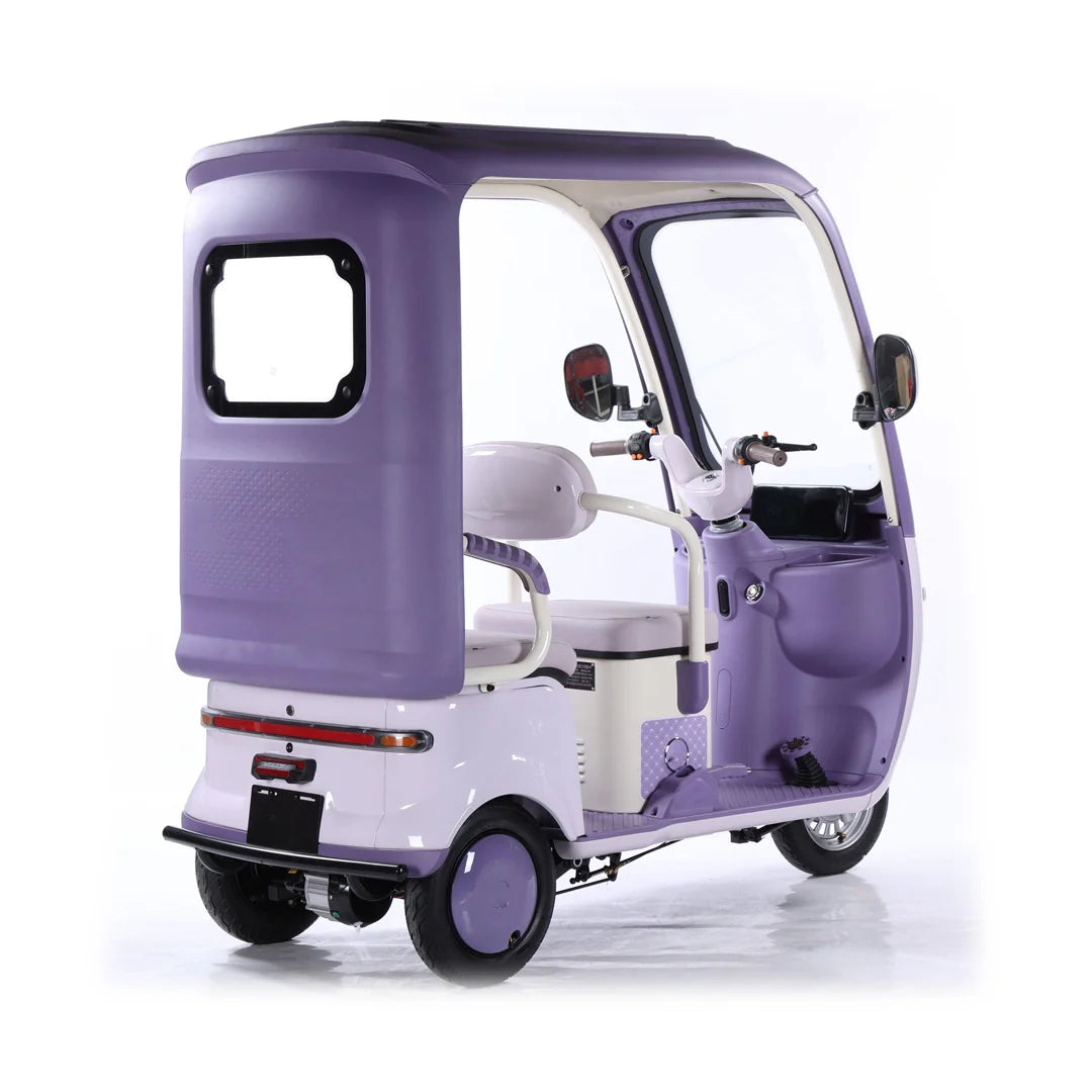 Megawheels Electric Scooter Tricycle 60 V Urban Roof Back Enclosed for 3 Passengers