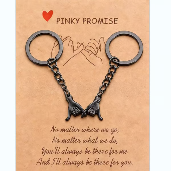 ✨Valentine's Day Limited Offer🎁-2PCS Pinky Promise Matching Keychains💘