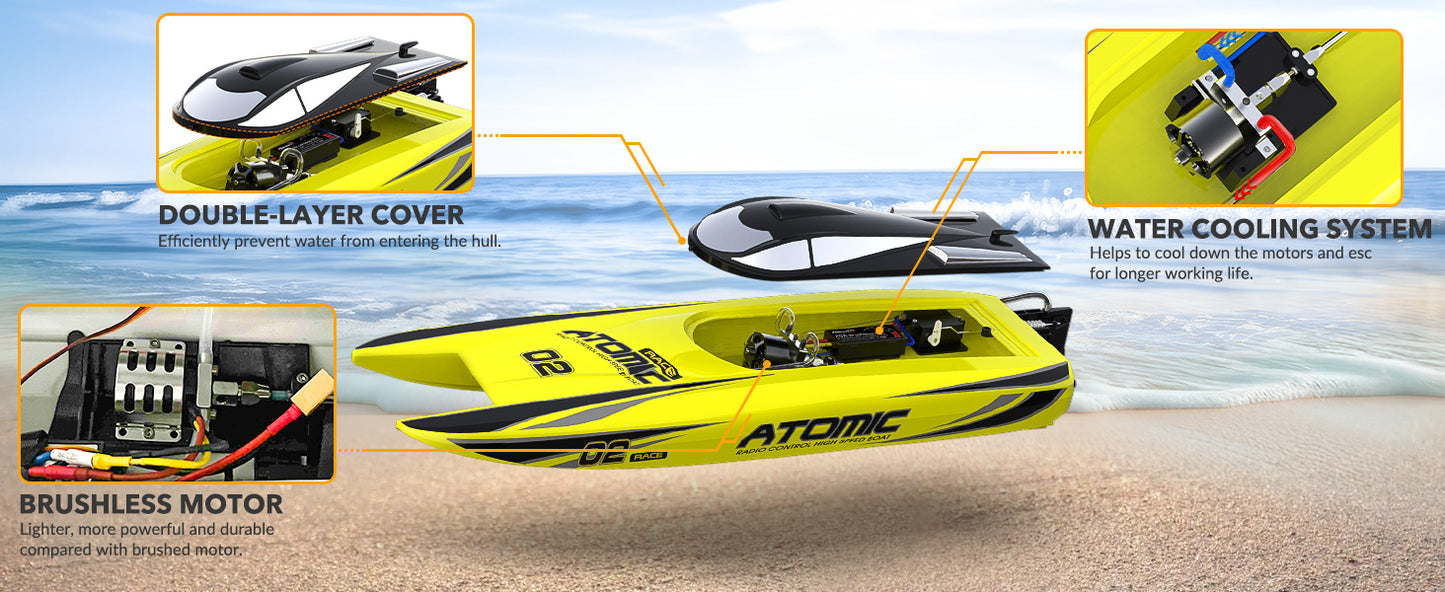 2026 Best High Speed Waterproof RC Racing Boat