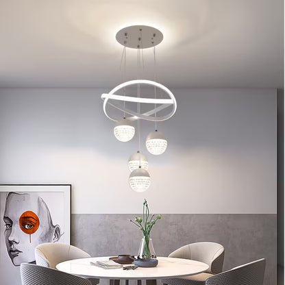 Modern LED Chandeliers 3-Color Dimmable Pendant Light