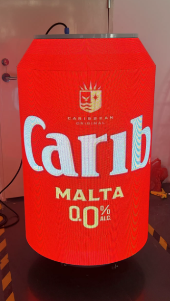 Creative Can Shaped Refrigerator Beverage Cooler with WiFi APP Control P1.86 P2 P2.5 Advertising Promotion LED Display Screen