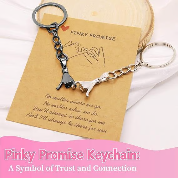 ✨Valentine's Day Limited Offer🎁-2PCS Pinky Promise Matching Keychains💘