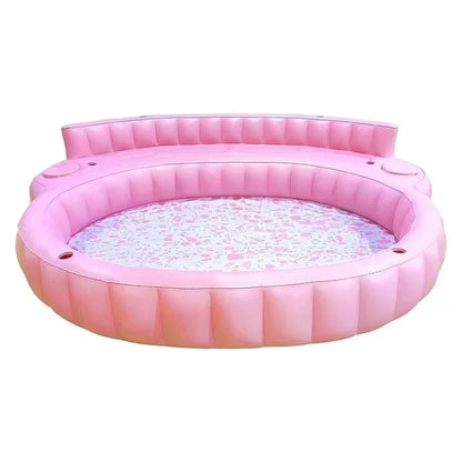 Member's Mark Oversized Inflatable Pool Sofa Pink Lounge Float 2026