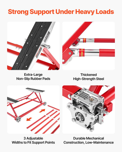 VEVOR Portable Car Lift 4400 lbs Manual Car Lift System Jack 23" Home Garage